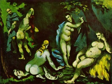 impressionistic Canvas - The Temptation of St Anthony 2 Paul Cezanne Impressionistic nude